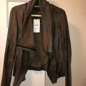 NWT Zara Faux Suede Jacket